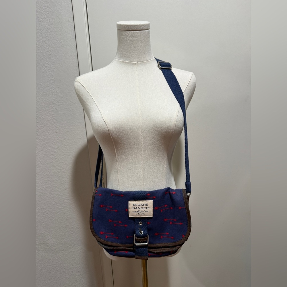 Blue and Red Arrow Print Bag